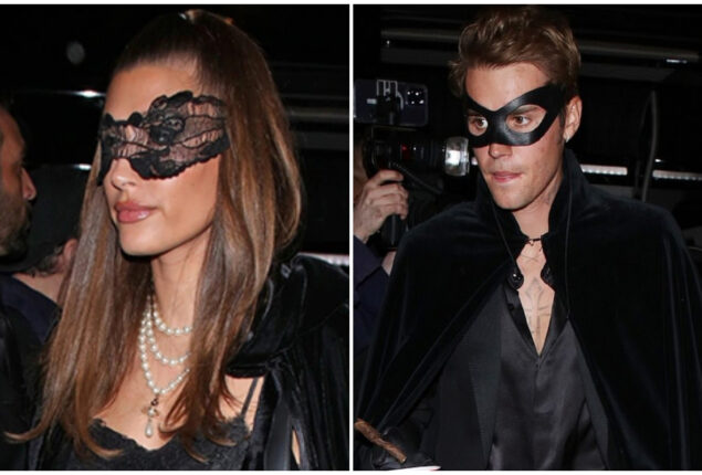 Justin and Hailey Bieber attend Doja Cat’s Masquerade party