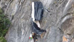 Viral: Man rescued after his parachute fails