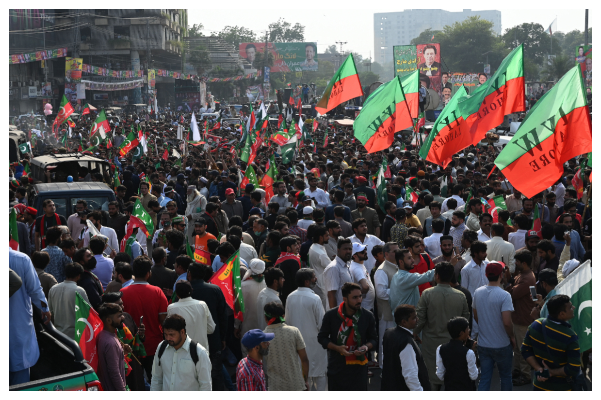 Police PTI-led march