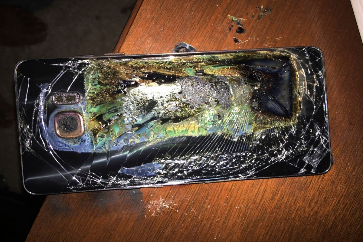 Samsung phones exploding