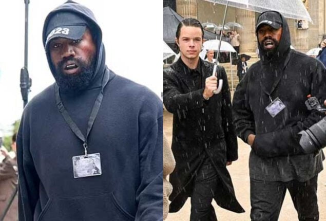 Kanye West’s Paris Fashion Week outfit draws attention