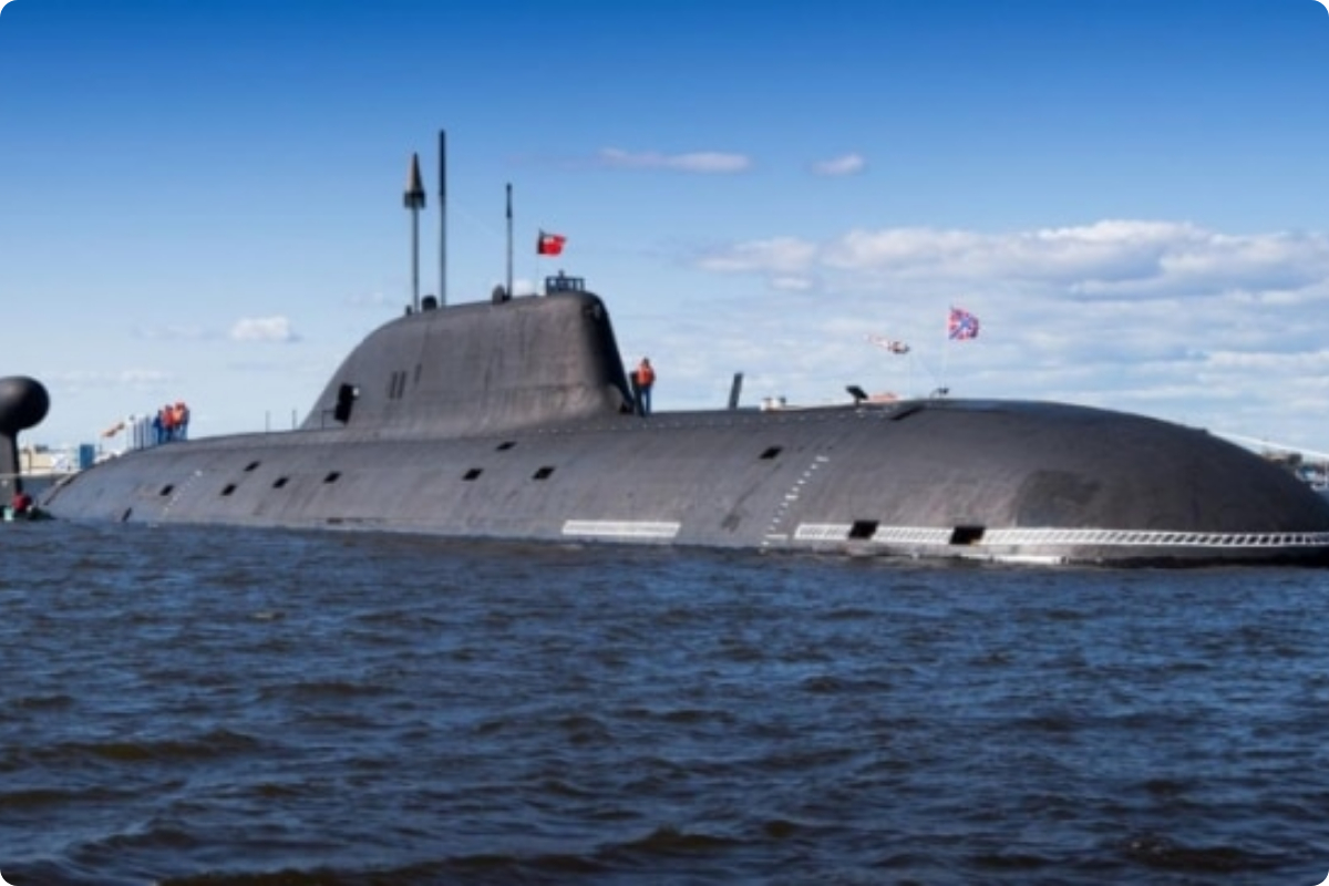 Putin launches largest submarine
