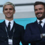 David Beckham matches son Romeo’s platinum blond hairstyle