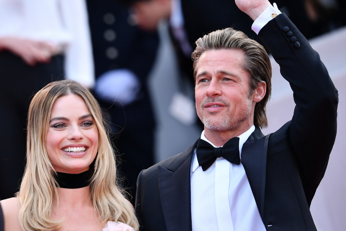 Margot Robbie and Brad Pitt