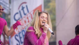 Meghan Trainor’s son supports her in Crowd at ‘Today’ Performance