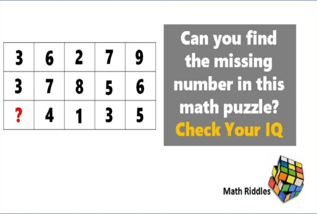 Math Riddles: Missing Number Math Problem, IQ and Test