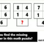 Math Riddles: Missing Numbers Series Puzzle for Genius