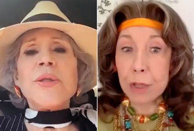 Jane Fonda and Lily Tomlin as they Announce ‘Grace and Frankie’ Reunion live read
