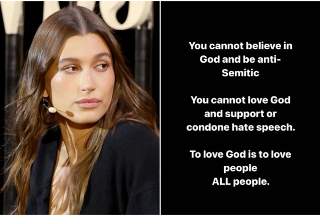 Hailey Bieber opposes Kanye West’s anti-Semitic speech following the nose job diss