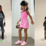 Kardashian’s children demonstrate their modeling talents during a photo-shoot