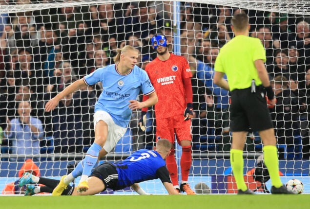 Champions League: Erling Haaland scores two as Man City thrashes Copenhagen 5-0