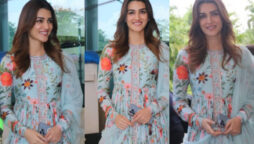 Kriti Sanon heads to Ayodhya for Adipurush’s teaser launch