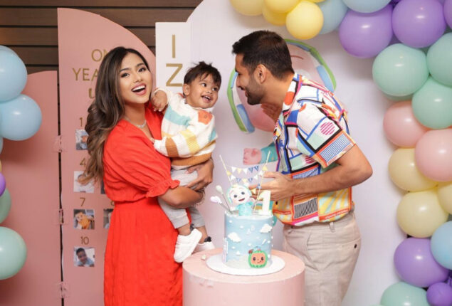 Zaid Ali and Yumnah celebrating first Birthday of their son Izyan