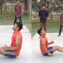 Guinness World Record: Man jumps rope while sit on the ground
