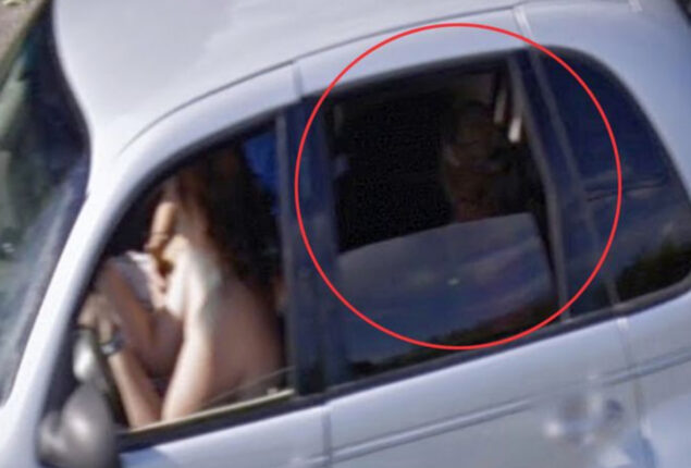 Google Earth user puzzled by “alien” in car’s backseat