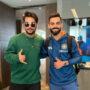 Virat Kholi and Asim Azhar both smile for the camera