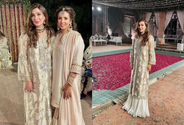 Aisha Khan turns head with her ravishing looks at wedding