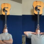 Idaho man balances guitar on chin for one and a half hour