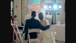 Bride dedicates a film to the groom’s mother. See his reaction