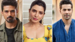 Varun Dhawan, Samantha Ruth Prabhu, and Saqib Saleem in Raj and DK’s show
