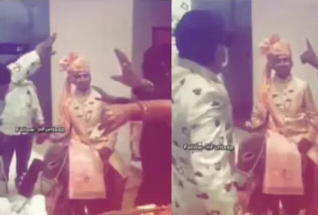 Watch: Netizen shocked when the groom arrived wedding on donkey