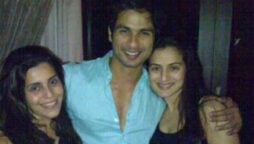 Ameesha Patel shares decade old photo with Shahid Kapoor from dinner party.