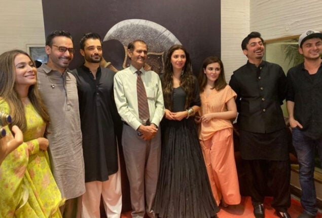 Mahira Khan, Fawad Khan and others at ‘The Legend of Maula Jatt’ press meeting