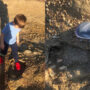 Dog “smelled” on seaside walk and spotted “Bigfoot footsteps”
