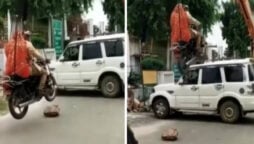 Viral Video: Bride and Groom Fly Bike in Air for Pre-Wedding Shoot