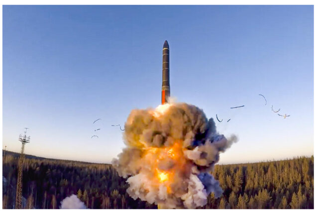 Putin overseeing military drills that entail mock missile launches