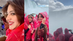Zara Noor Abbas enjoys Niagara Falls with her buddies