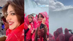 Zara Noor Abbas enjoys Niagara Falls with her buddies