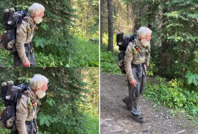 old man walking Pacific Crest Trail