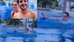 Minal Khan's swimming pool video goes viral on social media