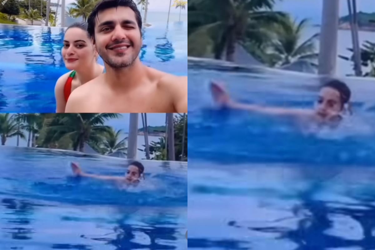 Minal Khan's swimming pool video goes viral on social media