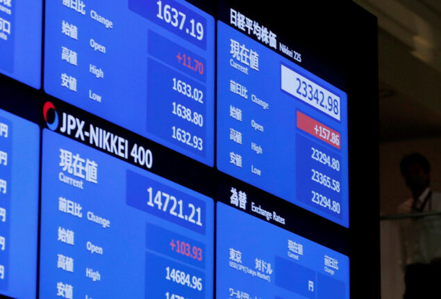 Tokyo stock market registers lower share prices after US falls