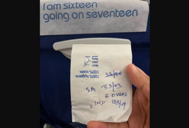 Pilot Writes Cricket Score,