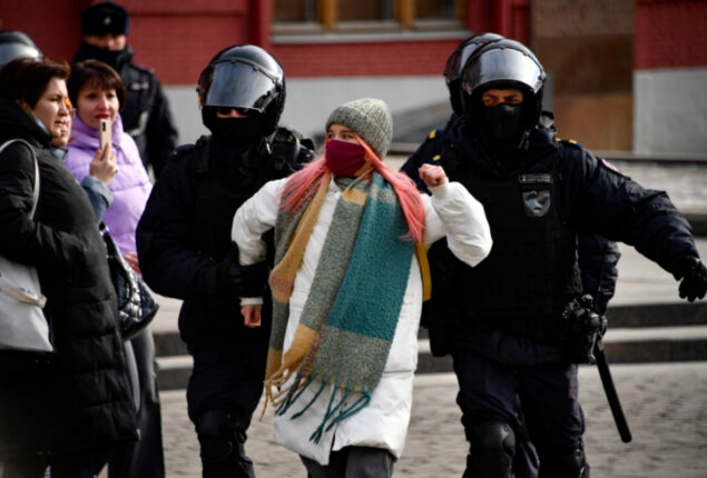 Many Russian women charged in connection with anti-war protests: report