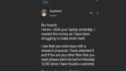 Thief Apologizes for Stealing Laptop, Twitter Sympathizes