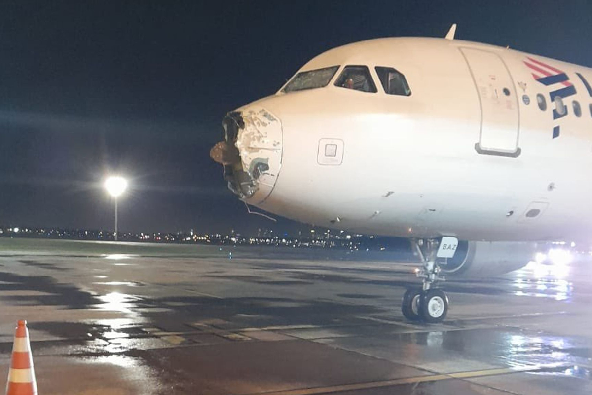 After storm smashes LATAM plane's nose, probe launched.