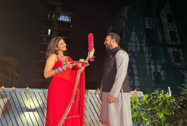 Shilpa Shetty’s husband Raj Kundra arrives at Ramesh Taurani’s Diwali bash