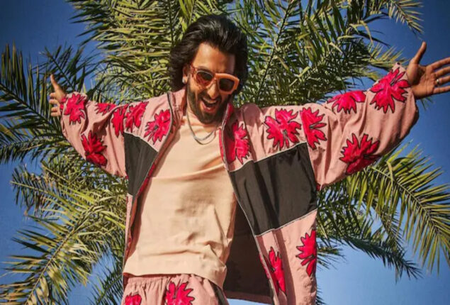 Ranveer Singh looks cool in peppy co-ord set and unique sunglasses
