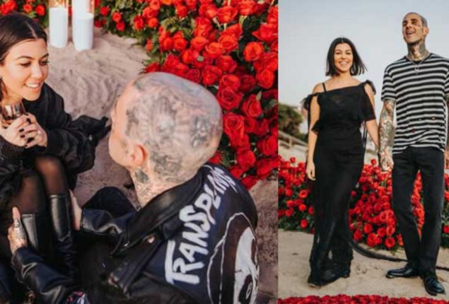 Kourtney Kardashian celebrates 1-year anniversary of Travis Barker’s proposal