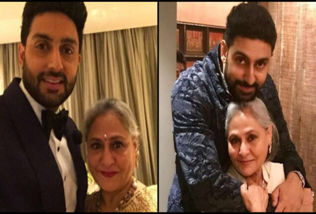 Jaya Bachchan school fans trying for selfie with Abhishek in temple