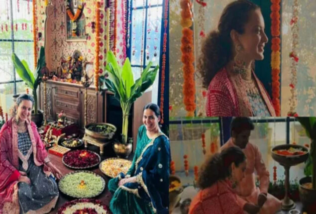 Kangana Ranaut celebrates Diwali with full zeal