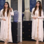 Nazish Jahangir decks up in white ethnic wear with gold zari details