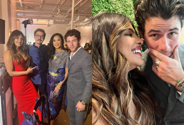 Priyanka Chopra Jonas and Nick Jonas share lovely moments at their friends’ wedding