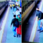 RPF officer save woman who fell in platform gap as train left station