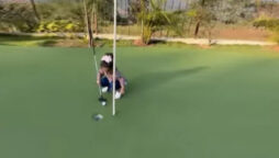 Shilpa Shetty Kundra’s daughter Samisha Shetty gave golf a try