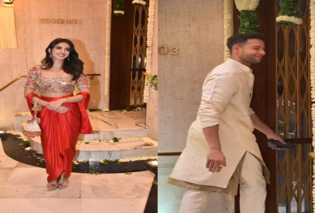 Siddhant Chaturvedi blushes for Navya Nanda at Diwali party